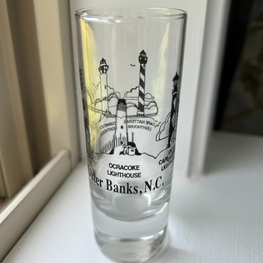 Lighthouses Outer Banks North Carolina Shot Glass Shooter Drinks Bar Bartender